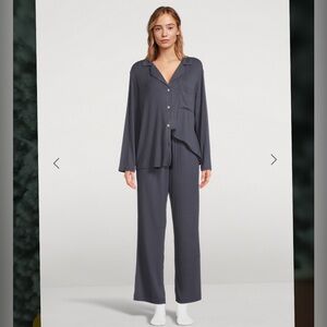 EBERJEY
Gisele Rib Long Pajama Set (Graphite)